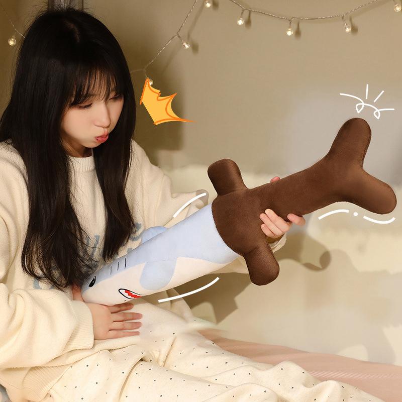 Creative Shark Knife Fur Toy - Funny Shark Blade Doll - Relaxing Pillow With Simulated Sword And Knife Design - Gift Doll