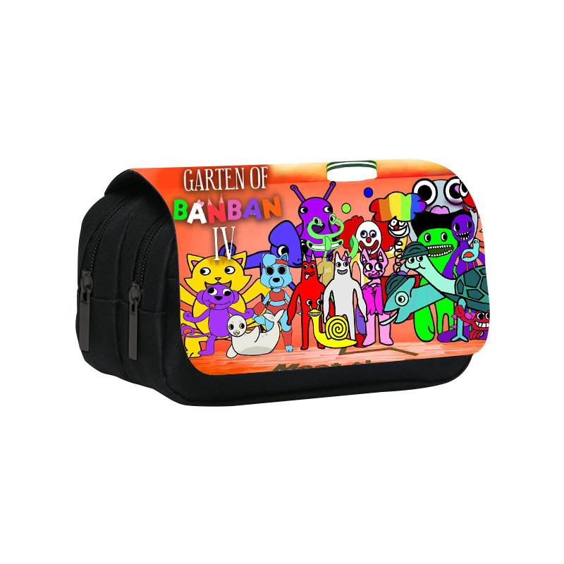 Garten Of Banban3 Double Layer Pencil Case With Nylon Material For Students And Kids