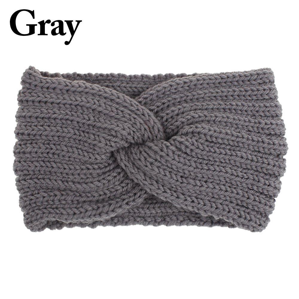 Autumn Winter Head Wrap Cross Knot Hairband Ear Warmer Headband Knitted Headband Hair Accessories