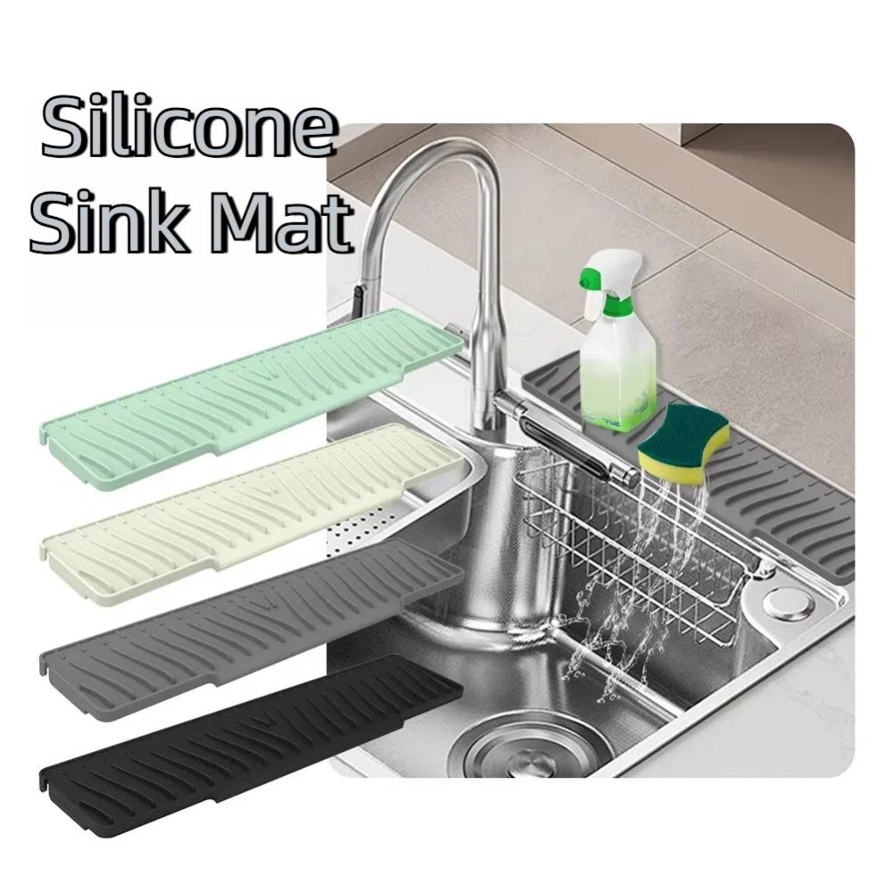 Silicone Sink Splash Guard 45cm Lengthen Soap Rack New Kitchen Sink Holder  for Bathroom