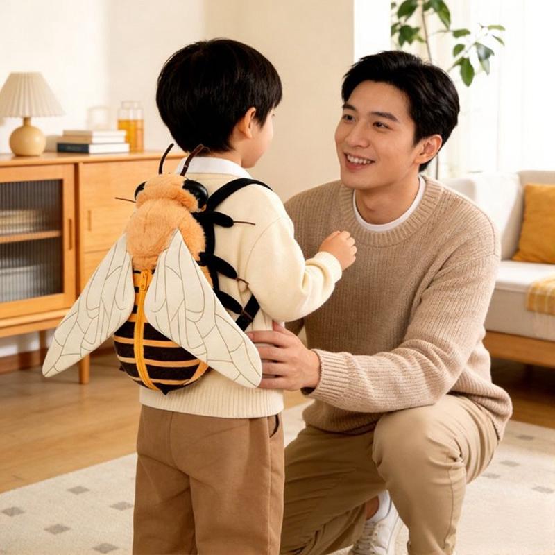 35Cm Cartoon Fun Insect Plush Doll Backpack Bee Ladybug Backpack Plush Toy Home Decoration Gift For Children