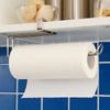 1 Piece Stainless Steel Kitchen Paper Towel Rack Card Holder Plastic Wrap Storage Cabinet Hanger No Punch Required Hanging Kitch 2
