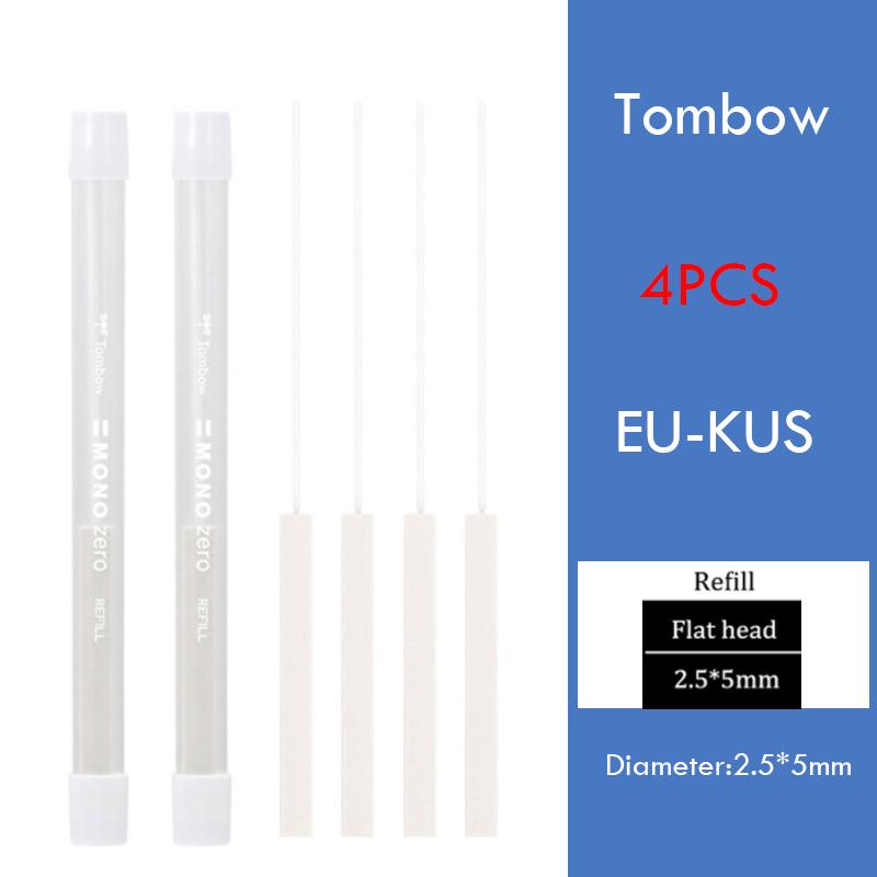 Tombow Mono Zero Механический ластик-ручка Сменные стержни Нажимного действия Для скетчинга Рисования Коррекции Детские ластики Художественные принадлежности