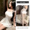 Sex underwear pajamas high elastic ice silk backless sexy hip skirt seduction tights suspender dress