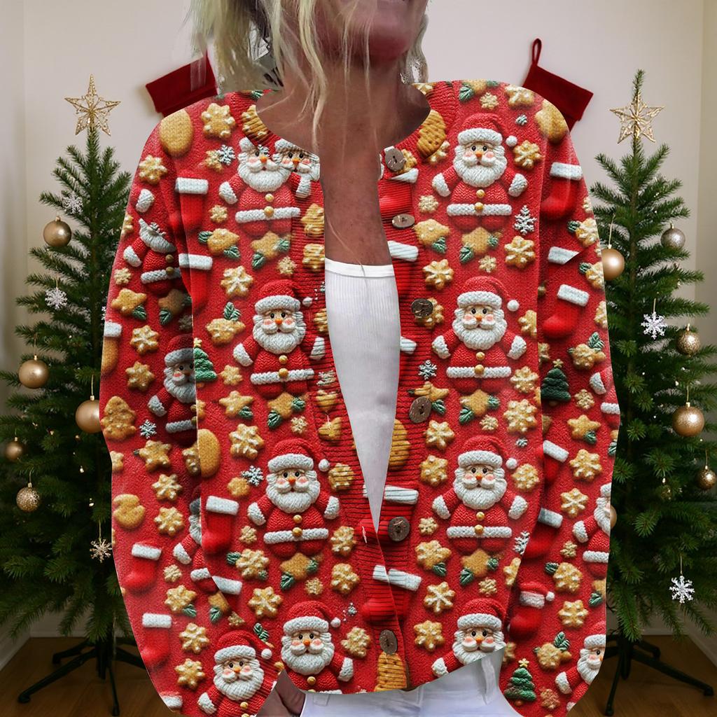 Women'S Christmas Sweater Cute Fun Christmas Sweater Fall And Winter Long Sleeve Knitted Sweater