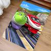 1 шт. Коврик с принтом Chuggington - Мягкий, Моющийся, Нескользящий Коврик для Помещений под Офисные Стулья, Гостиную, Домашний Офис - Декоративный Коврик