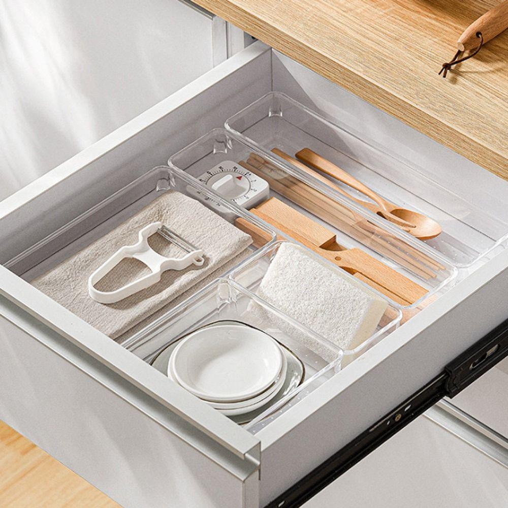 S/M/L/XL/XXL Настольный ящик для хранения Прозрачный органайзер для косметики Коробки Прочный органайзер для хранения