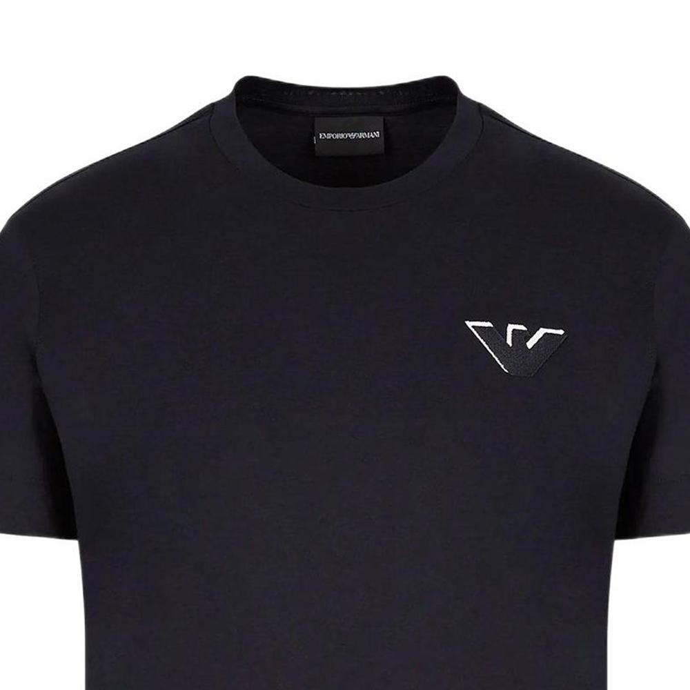 Emporio Armani Мужская футболка с коротким рукавом и принтом логотипа FW22, однотонная, с круглым вырезом, топ 6L1TS0-1JSAZ-0920