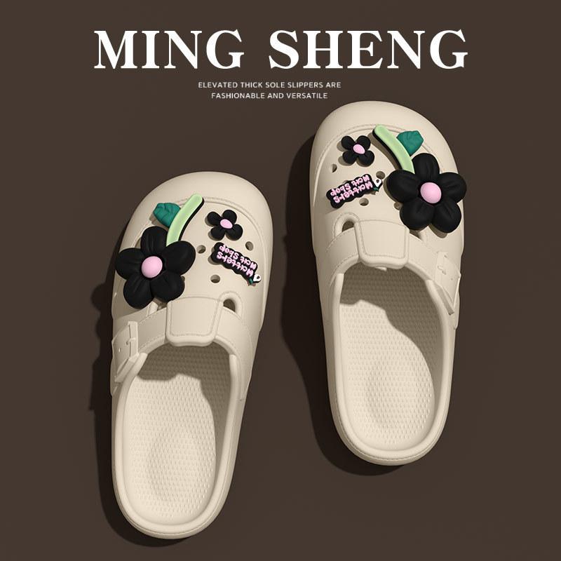 Flower Dotted Eva Slipon Shoes For Women And Men Summer Casual Nonslip Waterresistant Footwear