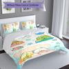 3pcs Sumikko Gurashi1 pattern bedding set duvet cover set includes duvet cover &pillowcases, perfect all season bedroom decoration & gift