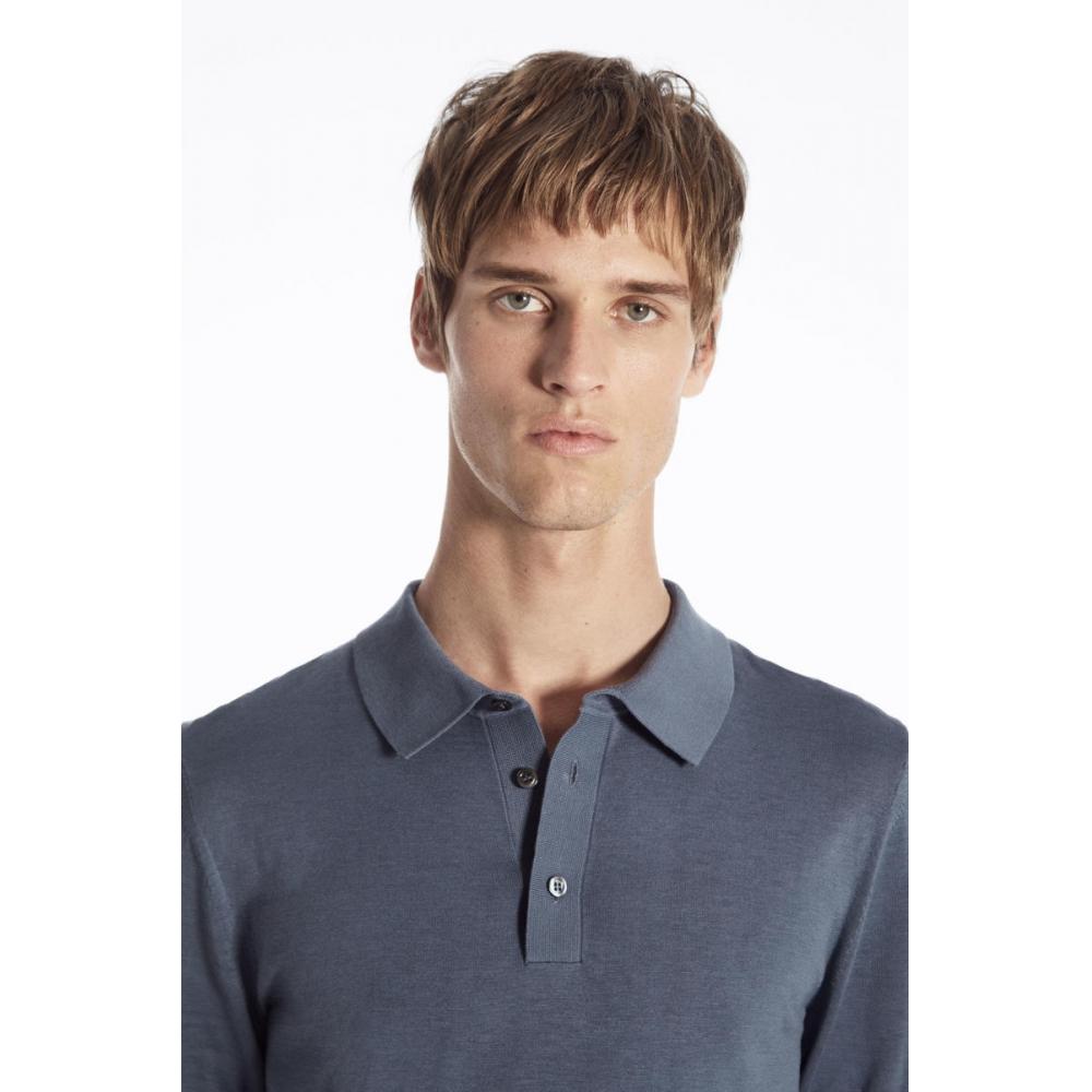 COS Рубашка-поло из японского трикотажного шелка