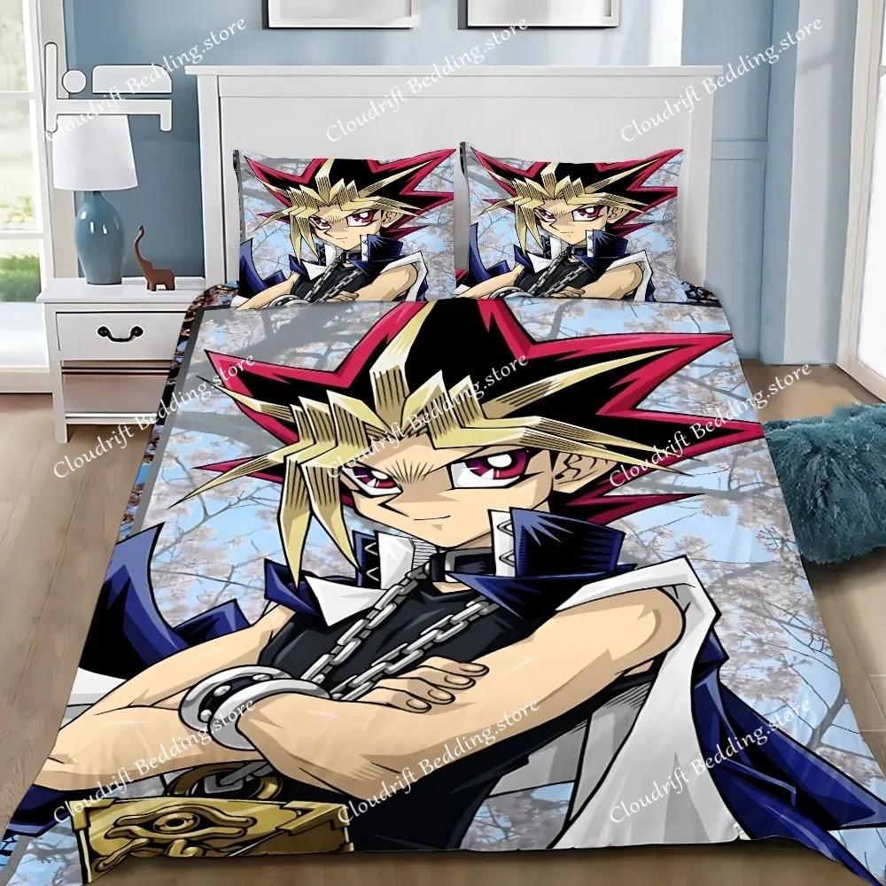 Пододеяльник Наволочка Комплект Постельного Белья Yu-Gi-Oh Фараон Атем Взрослый МальчикДевочка Украшение Спальни Детский Подарок Односпальный Двуспальный Большой Размер