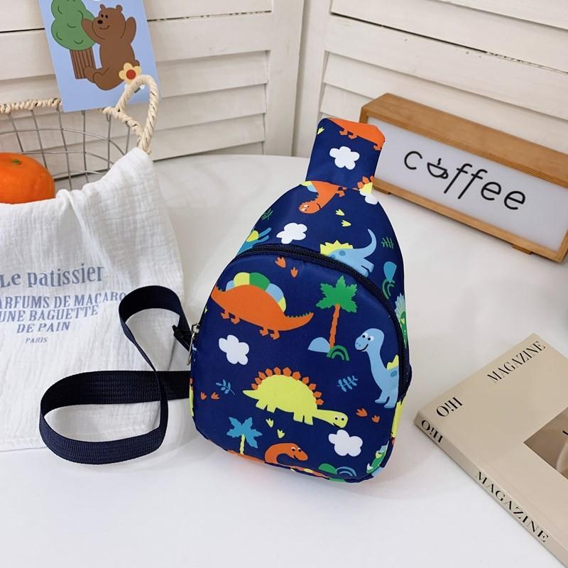 Детская школьная сумка через плечо с мультяшным рисунком динозавра, единорога, паука