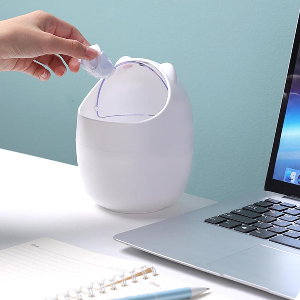 Прекрасный держатель для мусора Отличный практичный разделенный дизайн Компактный мини-настольный мусорный бак