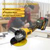 Angle Grinder Tool Cordless Angle Grinder 18V 10000RPM Powerful Brushless Motor Battery Grinder Tool for Cutting Polishing with Auxiliary Handle