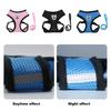 1 Set Dog Harness Adjustable Sweat-absorbent Minimalist Reflective Strip Pet Leash Pet