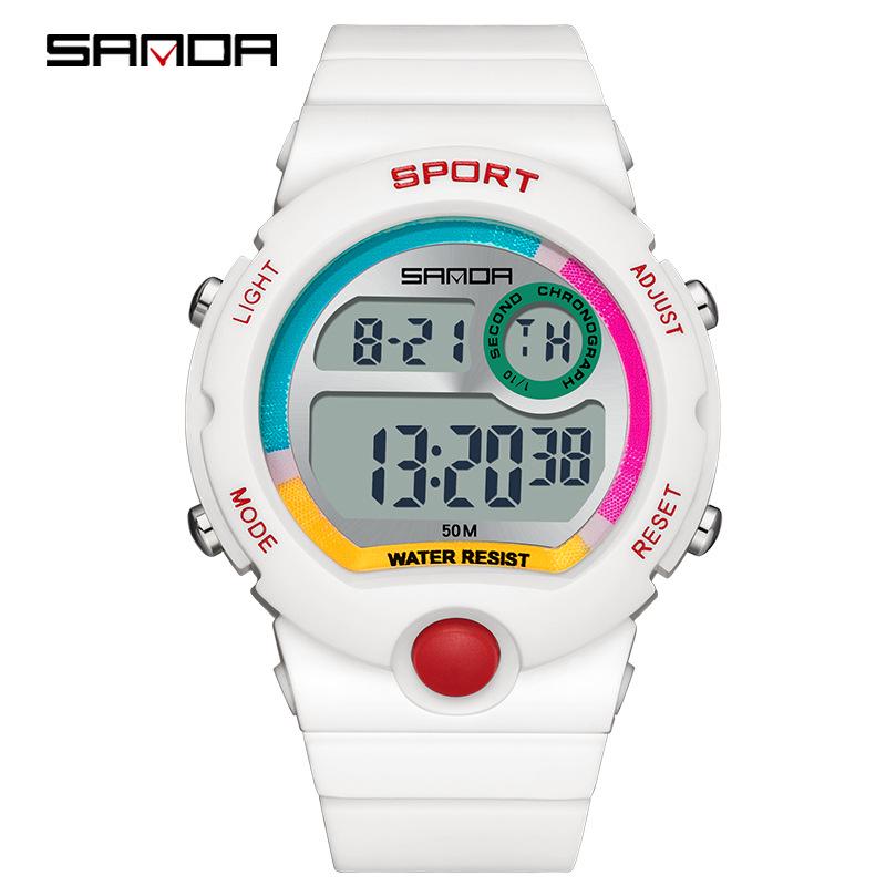 Sanda Men's Stylish Multi-Functional Electronic Outdoor Waterproof Wristwatch