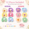 12PCS New Cut Hair Ties Princess Sweet Flower Bow Girls Women Elastic Hair Bands Hair Accessories Headwear Scrunchies 2030