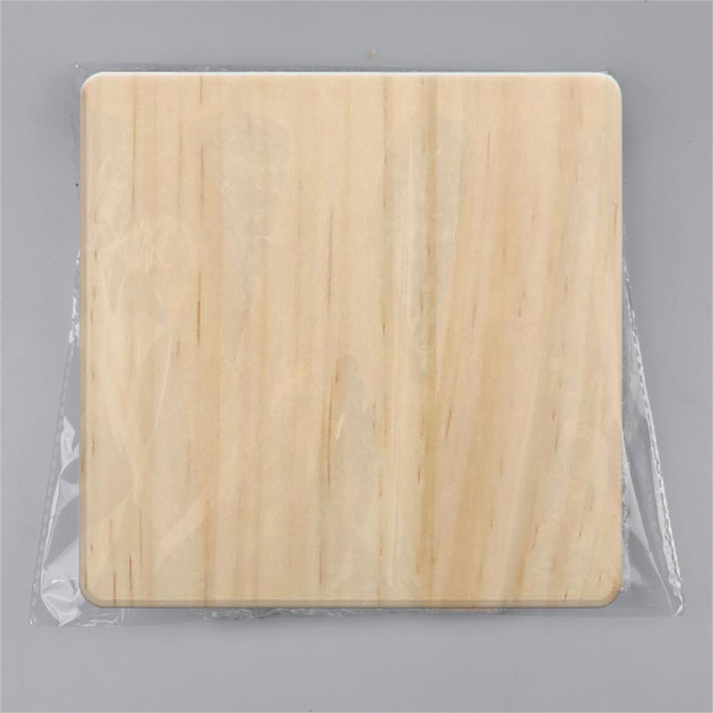 24 шт. необработанных деревянных подставок 4 дюйма, пустые квадратные деревянные подставки с нескользящими точками, наклейка для домашнего декора с витражами