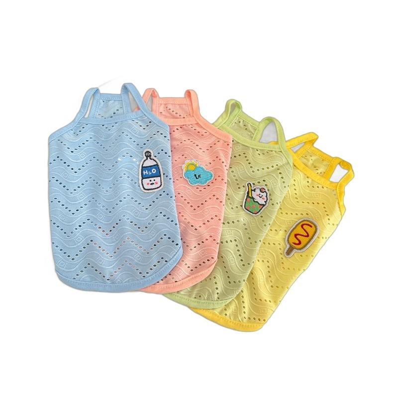 Весенне-летняя одежда для собак, шлейки для собак, тонкая дышащая одежда для домашних животных, кошек, кошачьи товары