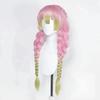 Mitsuri Kanroji Cosplay Wig Long Pink Green Heat Resistant Hair Authentic Cosplay Wigs + Wig Cap
