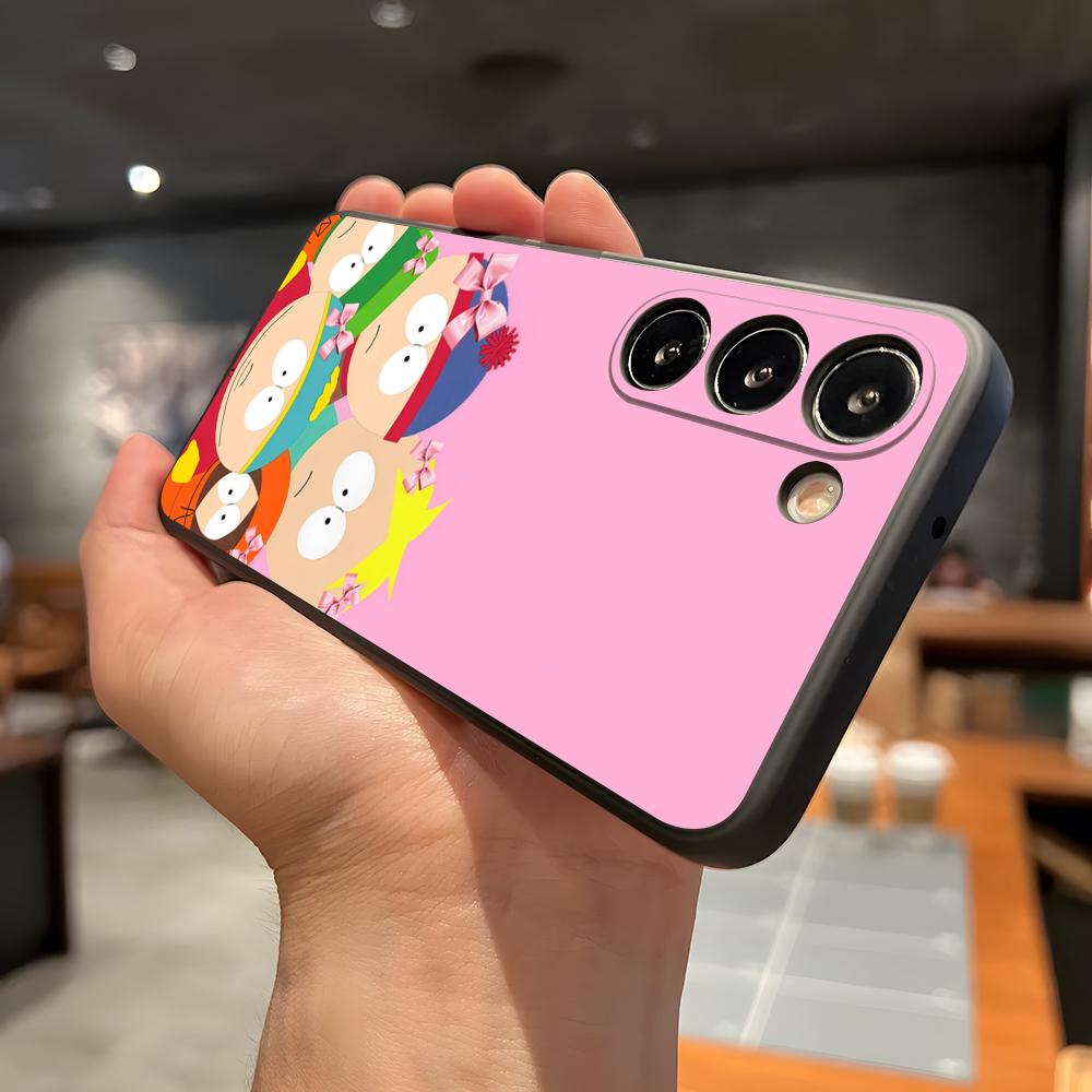 Смешной Чехол Для Телефона South Park (Южный Парк) Для Samsung A56 A36 A26 A16 A15 A25 A35 A55 A14 A34 A24 A54 Черный Мягкий Чехол