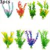 3шт Аквариумные растения Пластик Искусственный Зеленый / Разноцветный Аквариумные рыбы Веселье