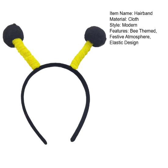 Повязка на голову в виде пчелы на Хэллоуин, рождественскую вечеринку, праздничный обруч для волос в виде пчелы, аксессуары для волос на праздничную вечеринку