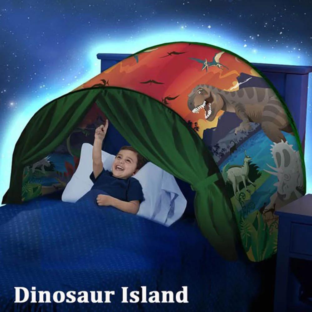 Funy Dream Tent for Kids Bed with Storage Pocket Foldable Kids Tent on Bed Mosquito Net Tent Gifts for toys