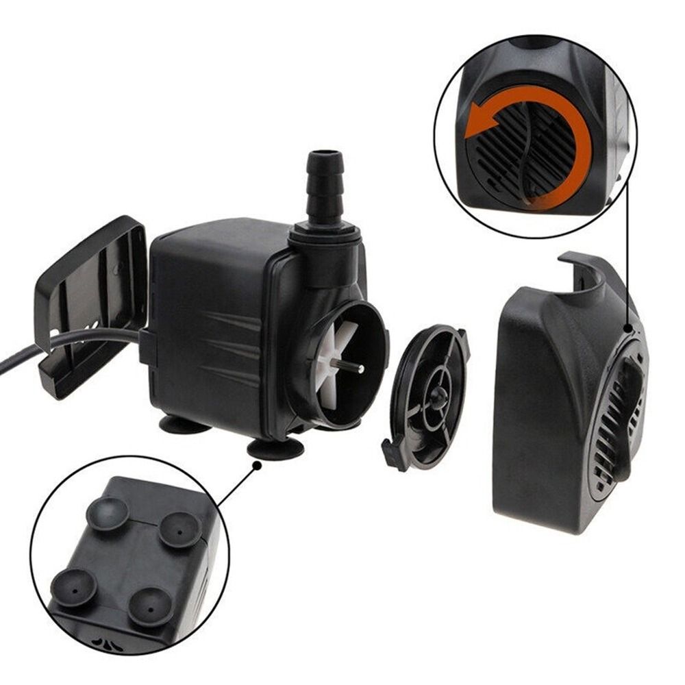 Ultra-Quiet Fountain Pump Submersible Ponds Fountains Fish Tank Filter Pump  Fish Pond Aquarium