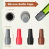 6Pcs Multicolor Silicone Wine Stoppers Reusable Beverage Sealer Wine Bottle Sealer  Sparkling Wine