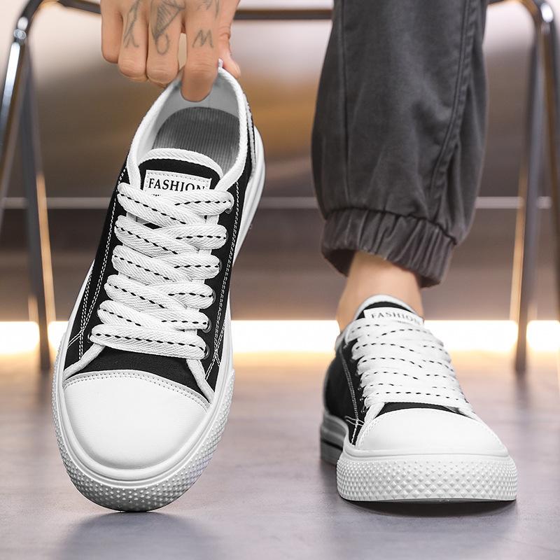 Холщовые мужские туфли 2025 весна новый тренд универсальные уличные кеды для скейтборда студенческий кампусный стиль мягкая подошва модные кеды для скейтборда