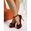 Summer New Super High Heel Fish Mouth Shoes New Literary and Retro Thin Heel Waterproof Table Women's High Heels