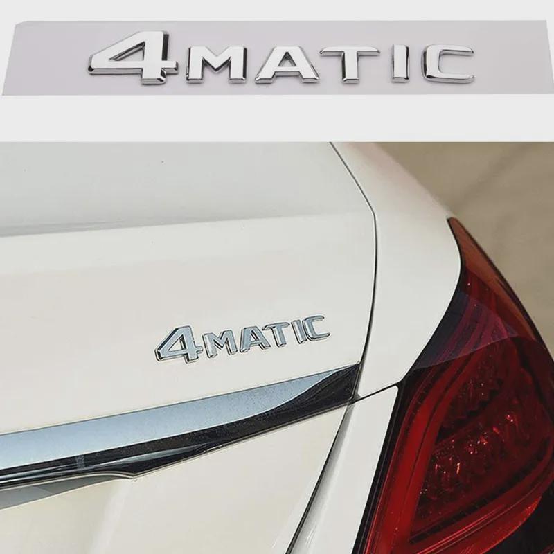 For A B C E G S ML SL CL GLA CLA Class 4MATIC 4 MATIC Trunk Chrome Matte Black Letters Emblem Badge Sticker
