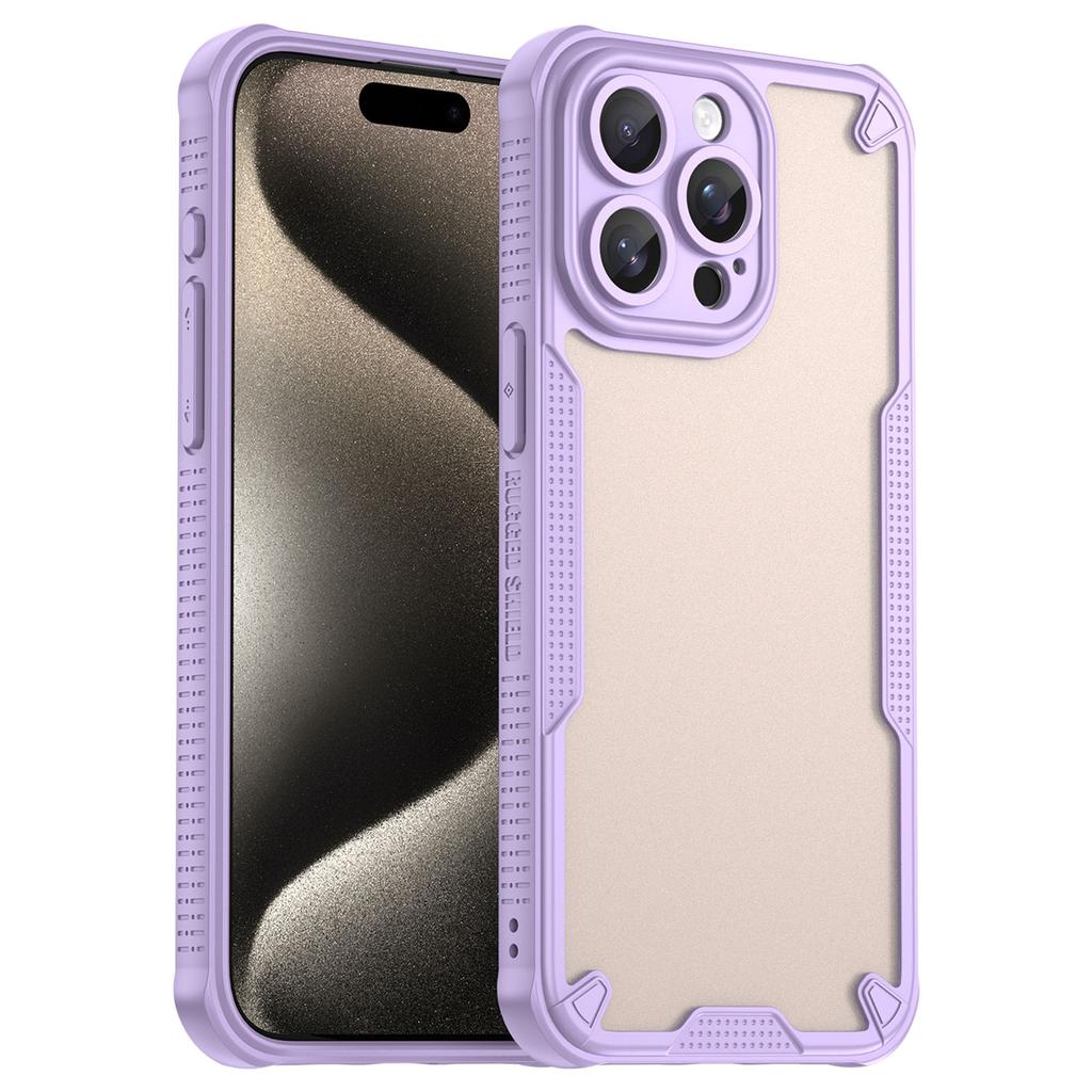 Серия Armor Чехол для iPhone 15 Pro PC+TPU Полупрозрачный Матовый Финиш Защитный Чехол для Телефона