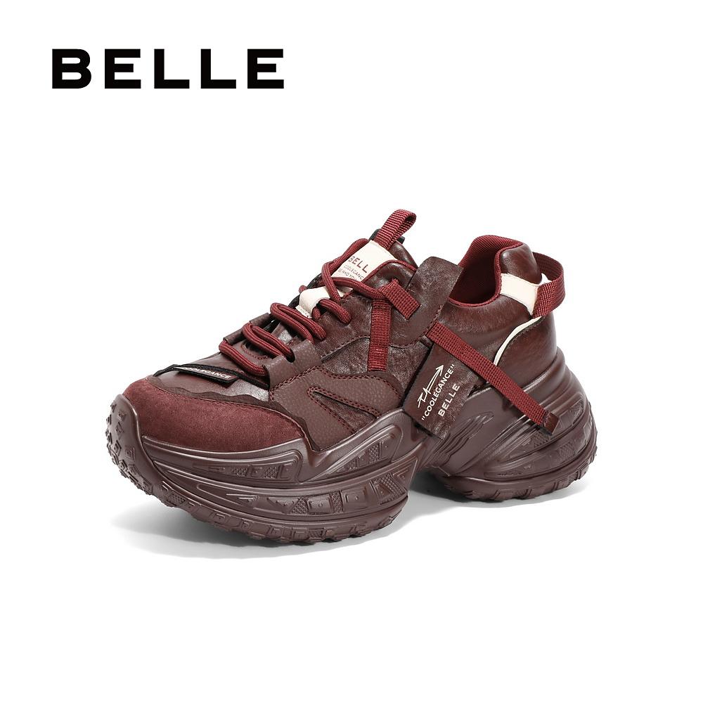 Belle Leisure Fashion Retro Dad Shoes Women 2025 Spring New Comfortable Thick soled Shoes
