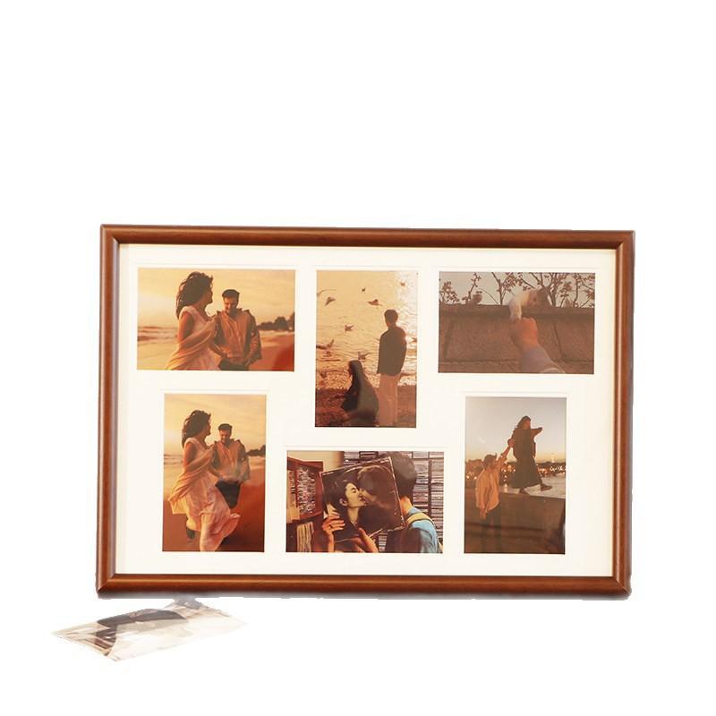 Wooden Multi-Photo Frame 9 Grid DIY Wall Hanging Or Desktop Display Couples Friends Memories Modern Minimalist Home Decor