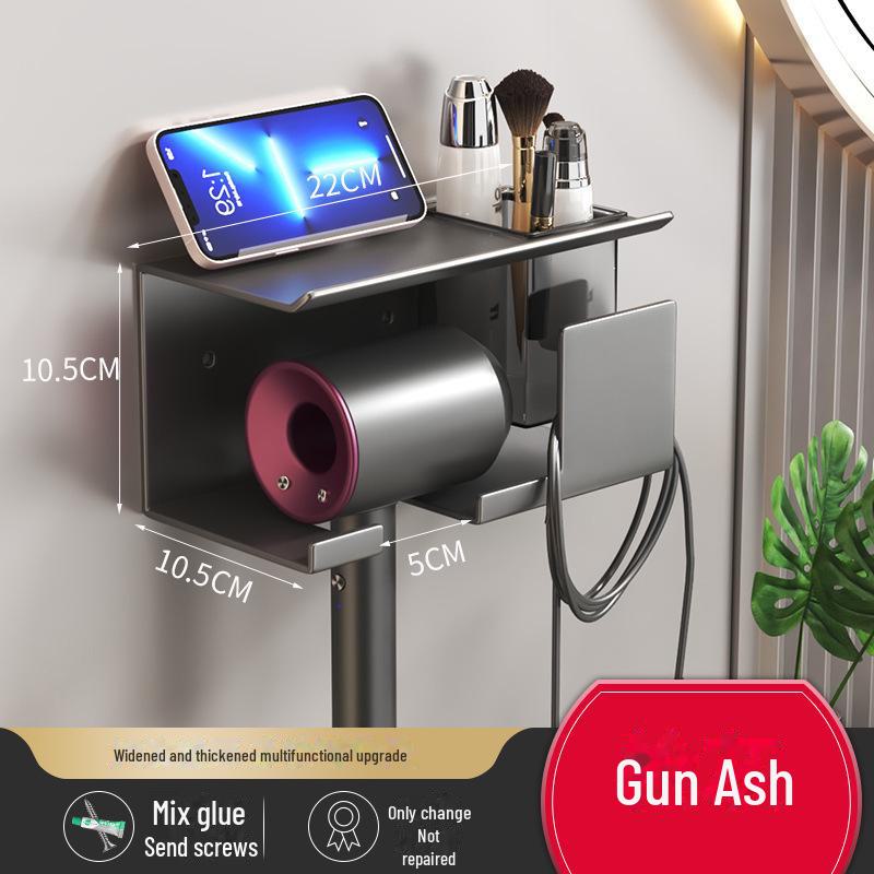 Стойка для хранения фена и бритвы — органайзер для ванной комнаты без перфоратора