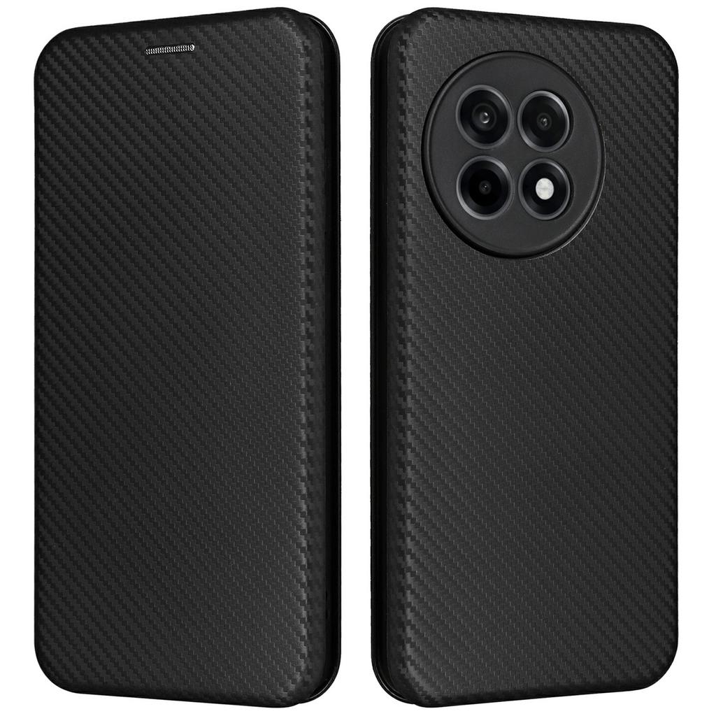 Чехол для OnePlus Ace 5 Pro 5G с текстурой углеродного волокна, противоударный, из ПУ кожи, чехол для телефона