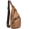 Men Sling Bag Water Resistant Anti Theft Leather Chest Pack Cross Body Bag Shoulder Backpack Casual
