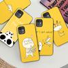 IPhone 11 12 Samsung A50 Huawei Xiaomi Redmi Note 9 Pro uchun multfilm sariq yumshoq silikon telefon g'ilofi