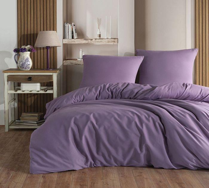 Bedding Set - UNI - Purple - 140x200 - 1 Duvet Cover - 1 Pillowcase