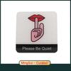 Acrylic Creative Signage Please Be Quiet Sign Wall Label Sticker Warning Badge for Libraries Hospitals Conference Rooms Study Rooms Exhibition Halls