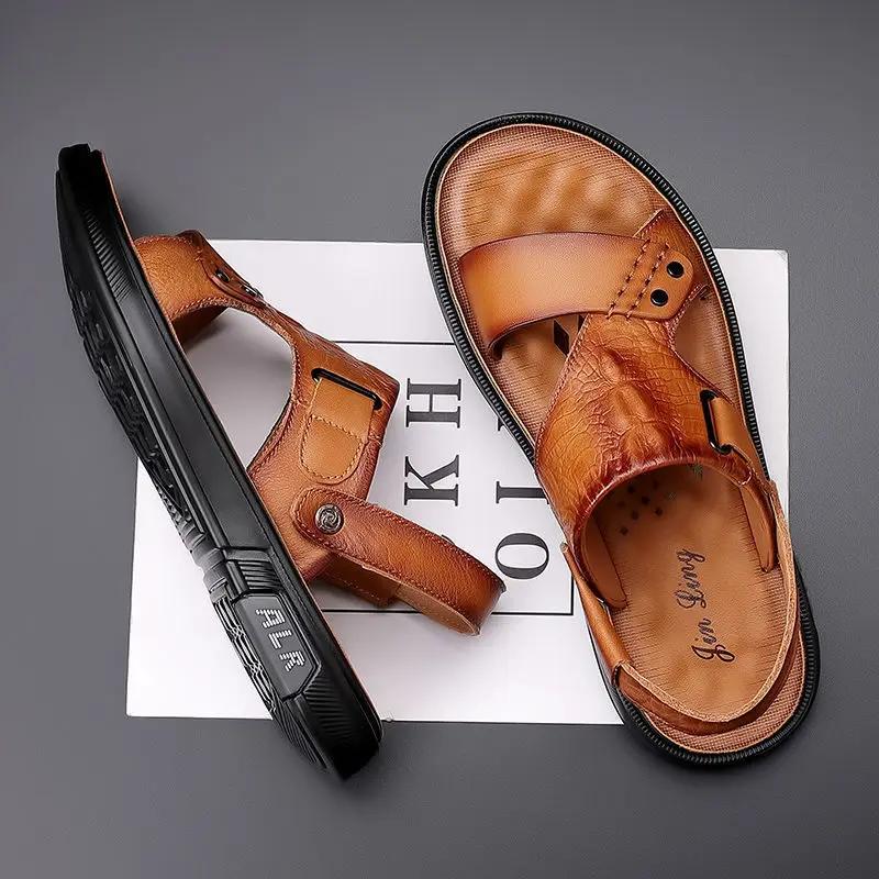Сандалии для ежедневного использования, пляжная обувь для мужчин, нескользящая, стильная, новое поступление, дешевая распродажа, корейский стиль, удобная распродажа, роскошь HV