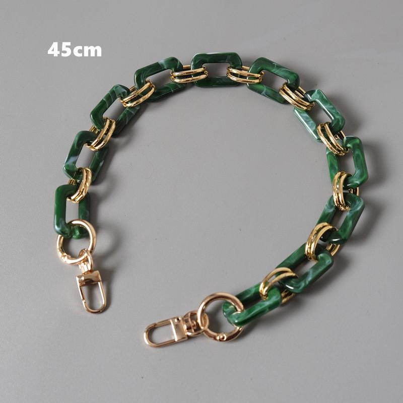 New Fashion Woman Handbag Accessory Metal Parts White Pearl Acrylic Resin Chain Luxury Strap Women Shoulder Cute Clutch Chains