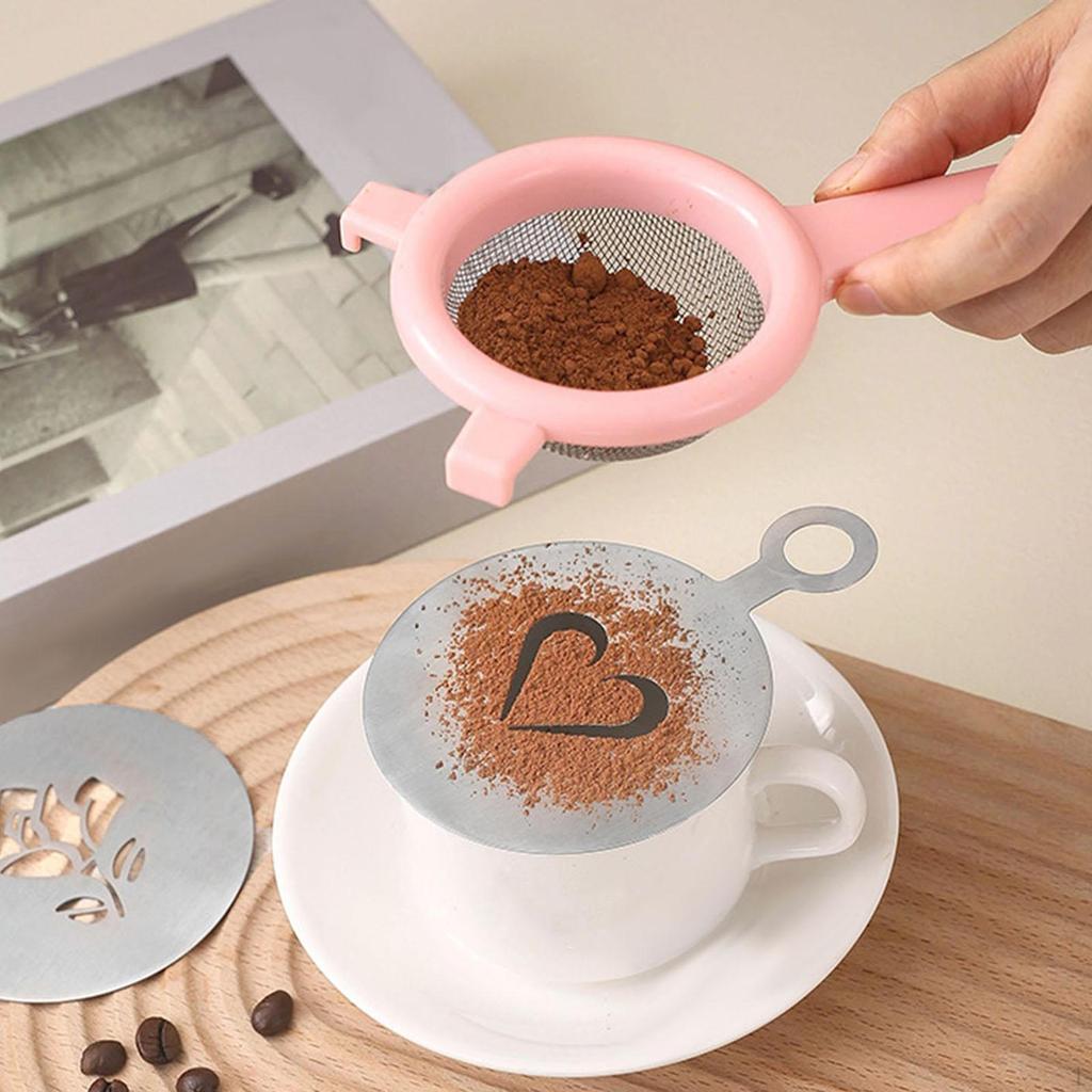 Coffee Art Template Baking Painting Mold Tools Cake Stamping Decorating Stencil for Chocolate
