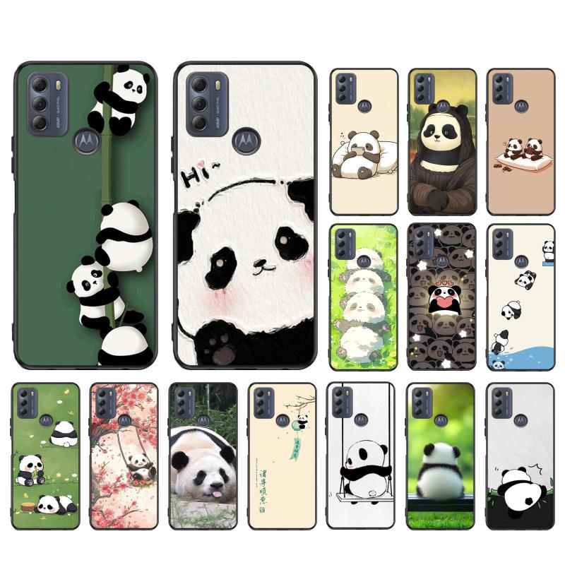 Phone Case For Moto G86 G85 G75 G15 G05 G56 G72 G53 G54 G84 G60 G31 G32 G24 G 5G G Play Cute cartoon panda