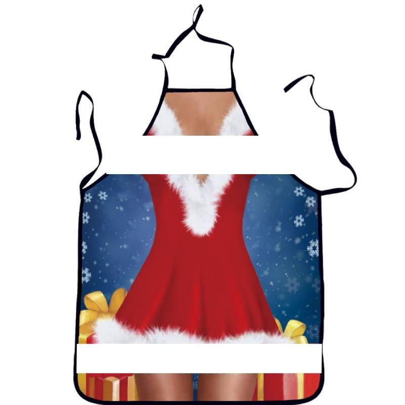 Polyester Waterproof Apron With Fun Cartoon Prints For Couples Cooking And Party Use