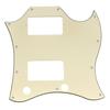 Musiclily Pro 11-Hole Full-Face Guitar Large Pickguard for EPI SG Standard Electric Guitars (Made In China) - 3-Piece Cream