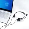 Sanwa Supply Wired Headset with Mini Plug and Unidirectional Microphone for and PCs 4-Pole Tablets, Smartphones, (MM-HS406BK)